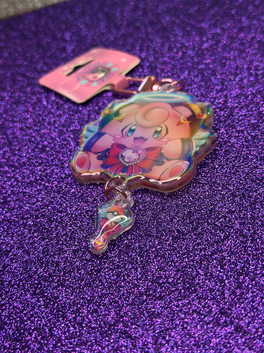 Moon Fairy Rainbow Keychain