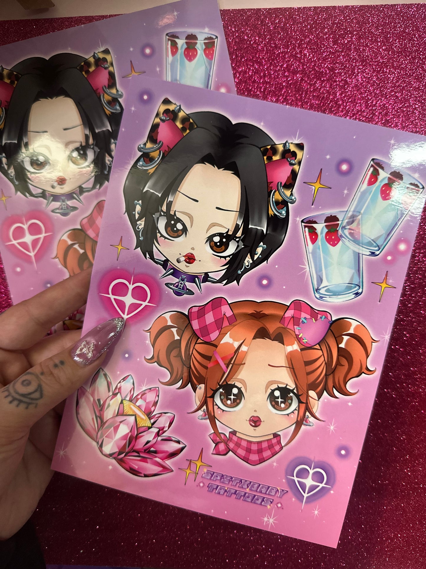 Cat eyed Queen & faithful Hachiko GLOSS print