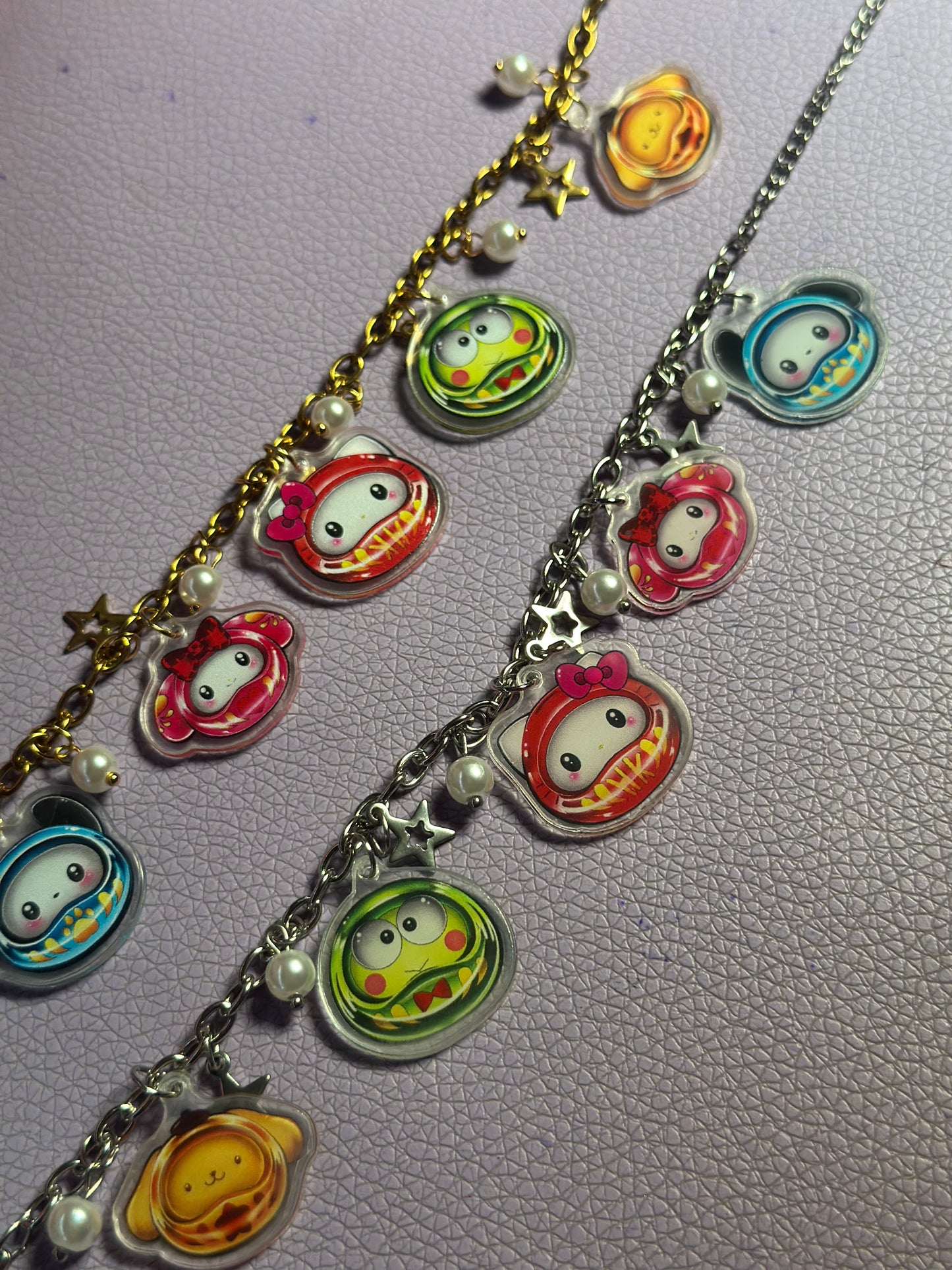 Hell0 kitty Duruma doll charm bracelet