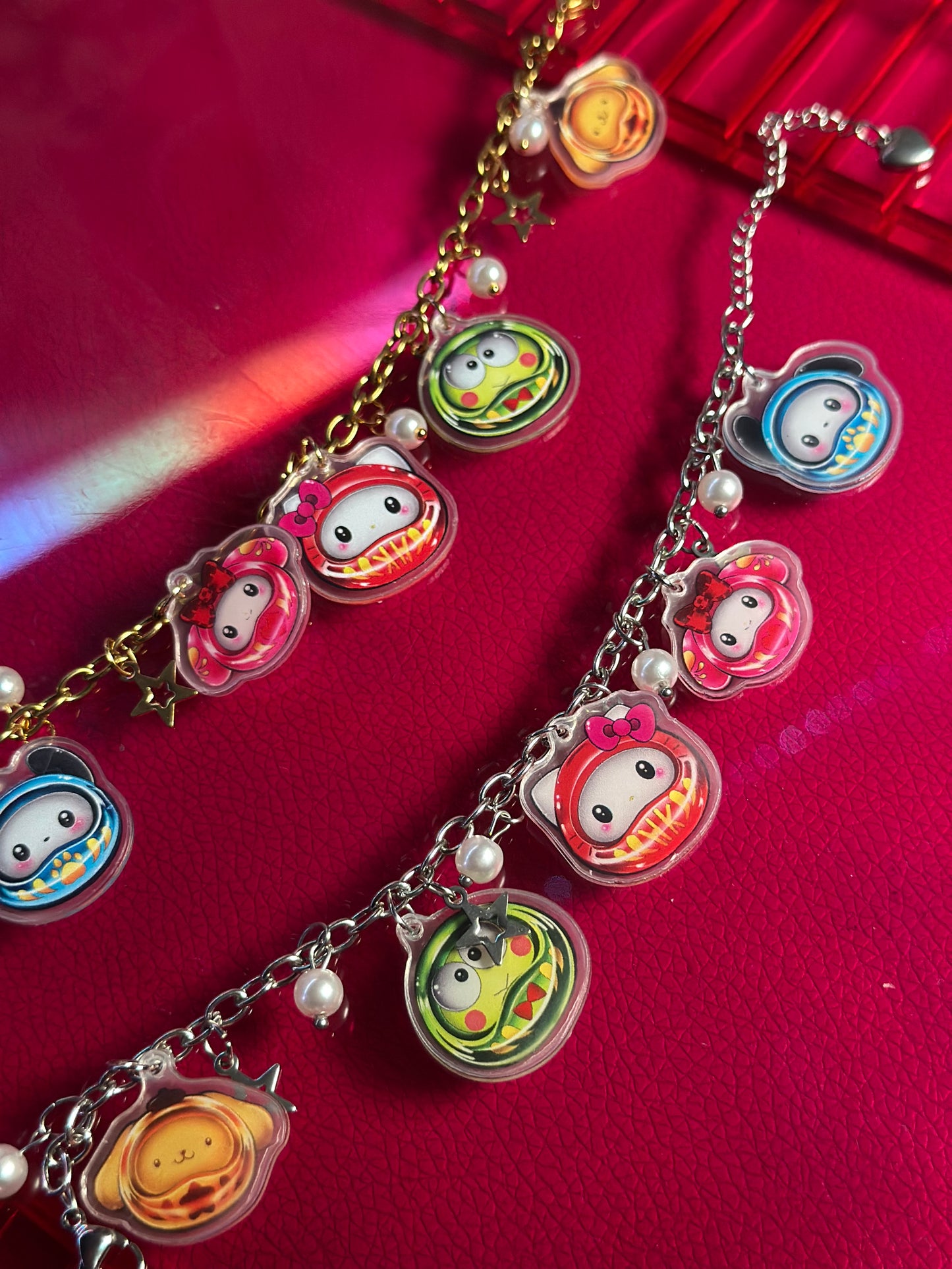 Hell0 kitty Duruma doll charm bracelet