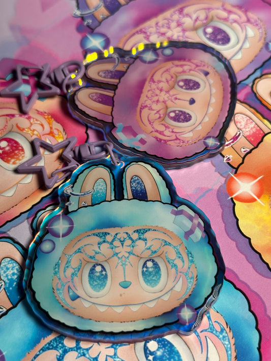 Holographic Big into Synergy Keychain