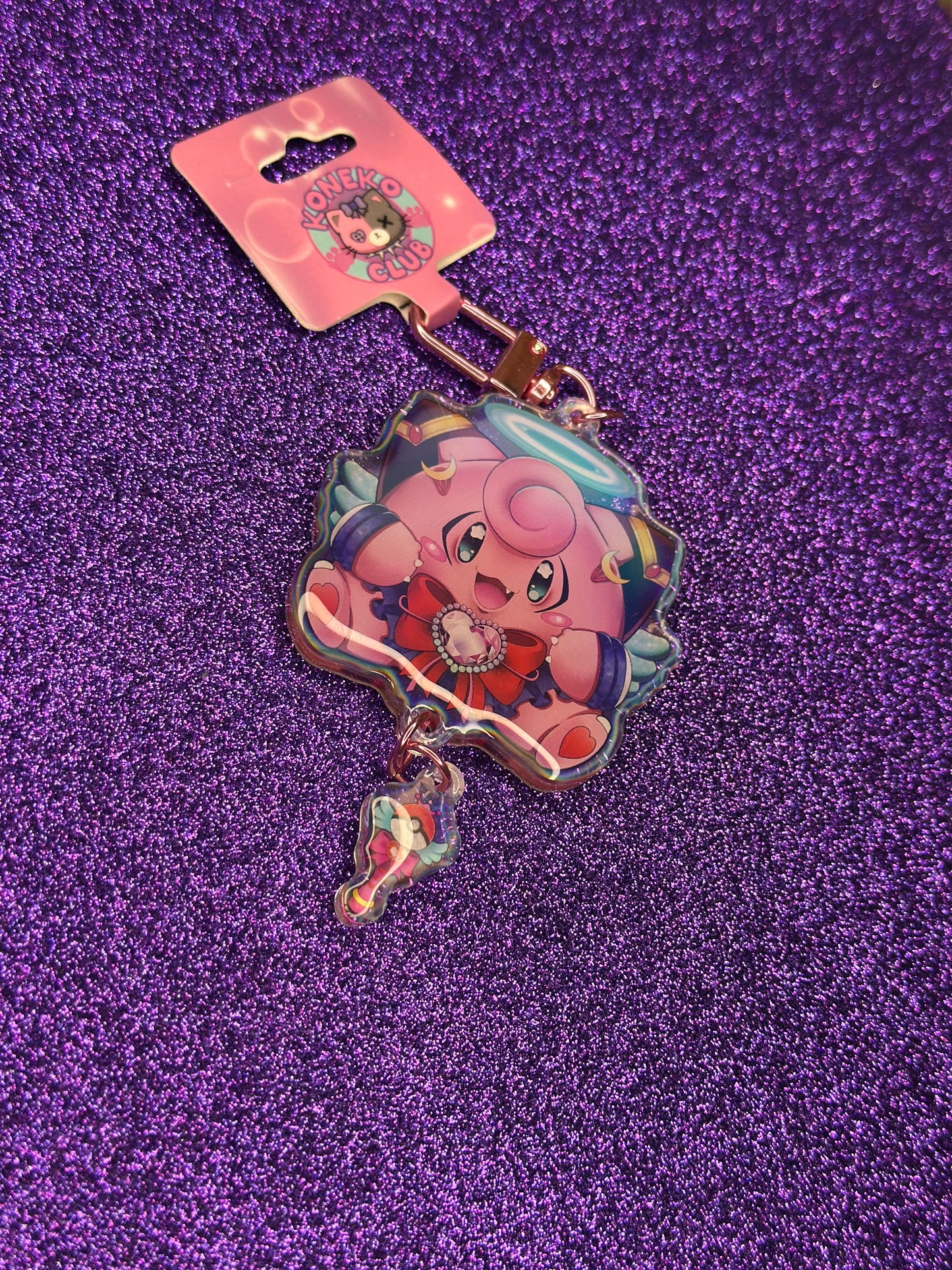 Moon Fairy Rainbow Keychain