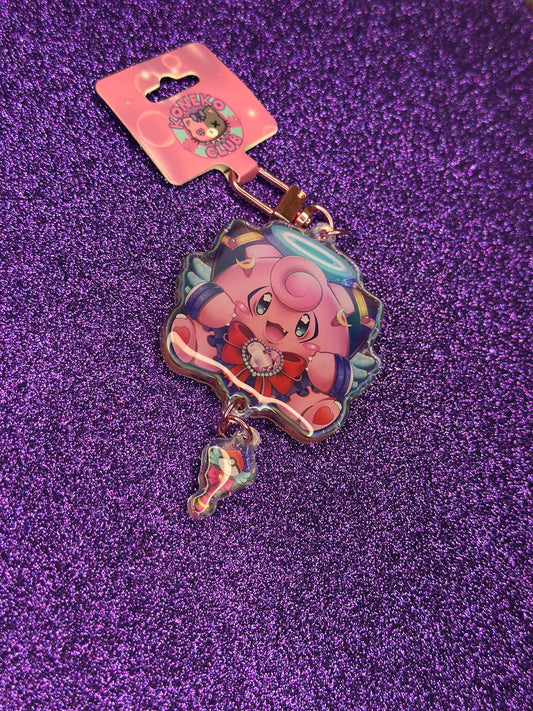 Moon Fairy Rainbow Keychain