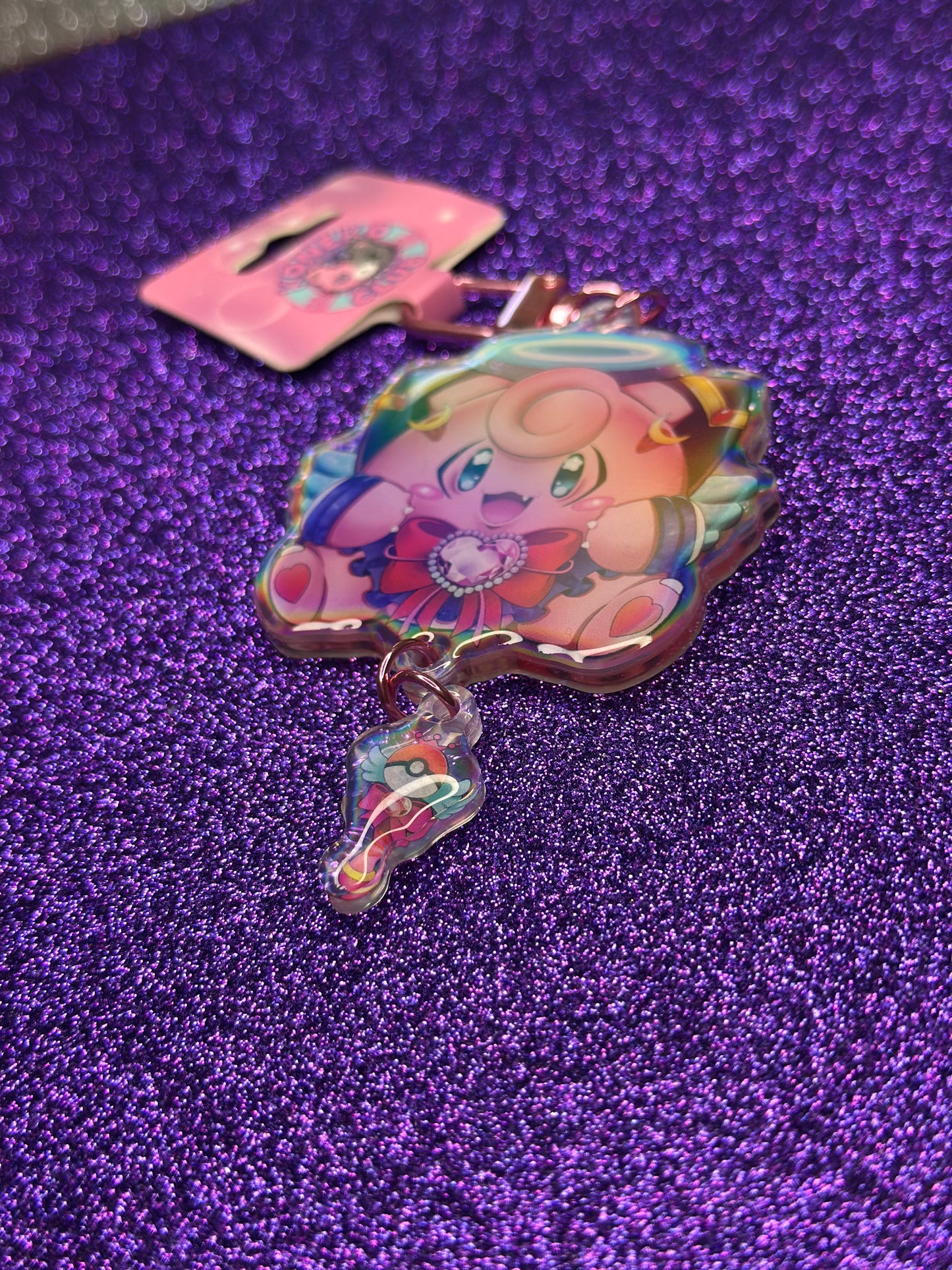 Moon Fairy Rainbow Keychain
