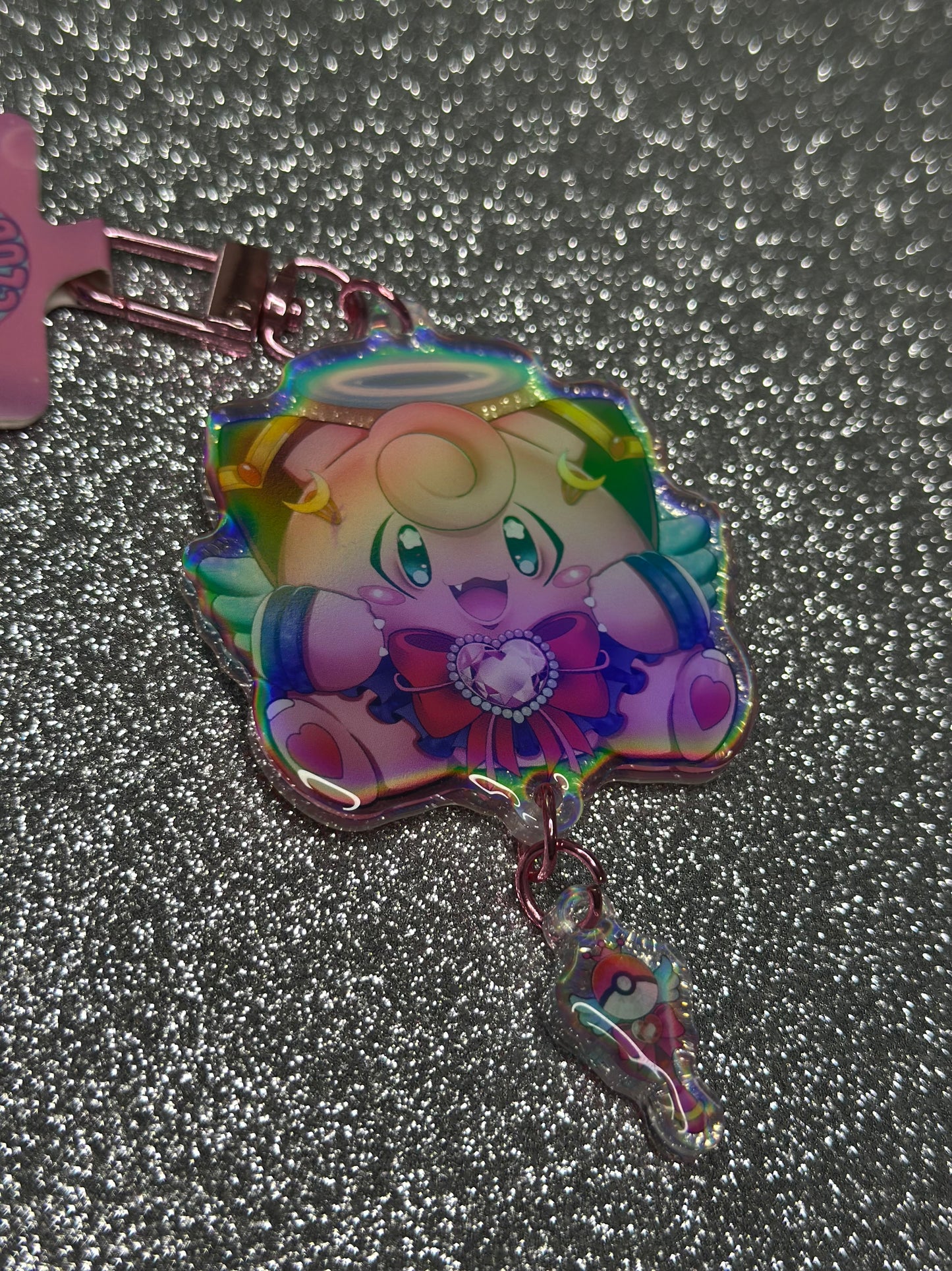 Moon Fairy Rainbow Keychain