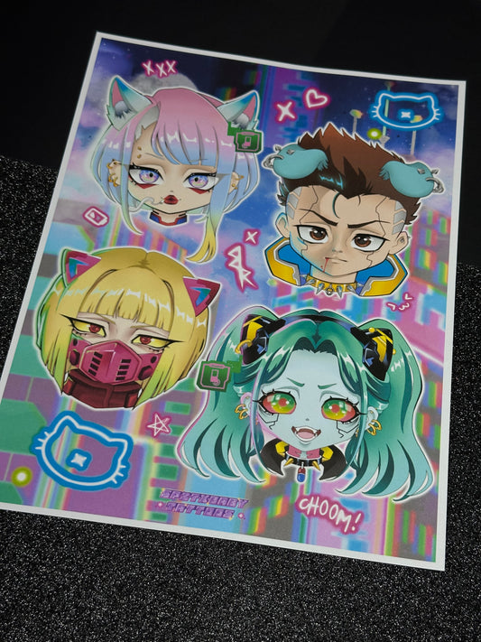 Large Cyber Punk Print