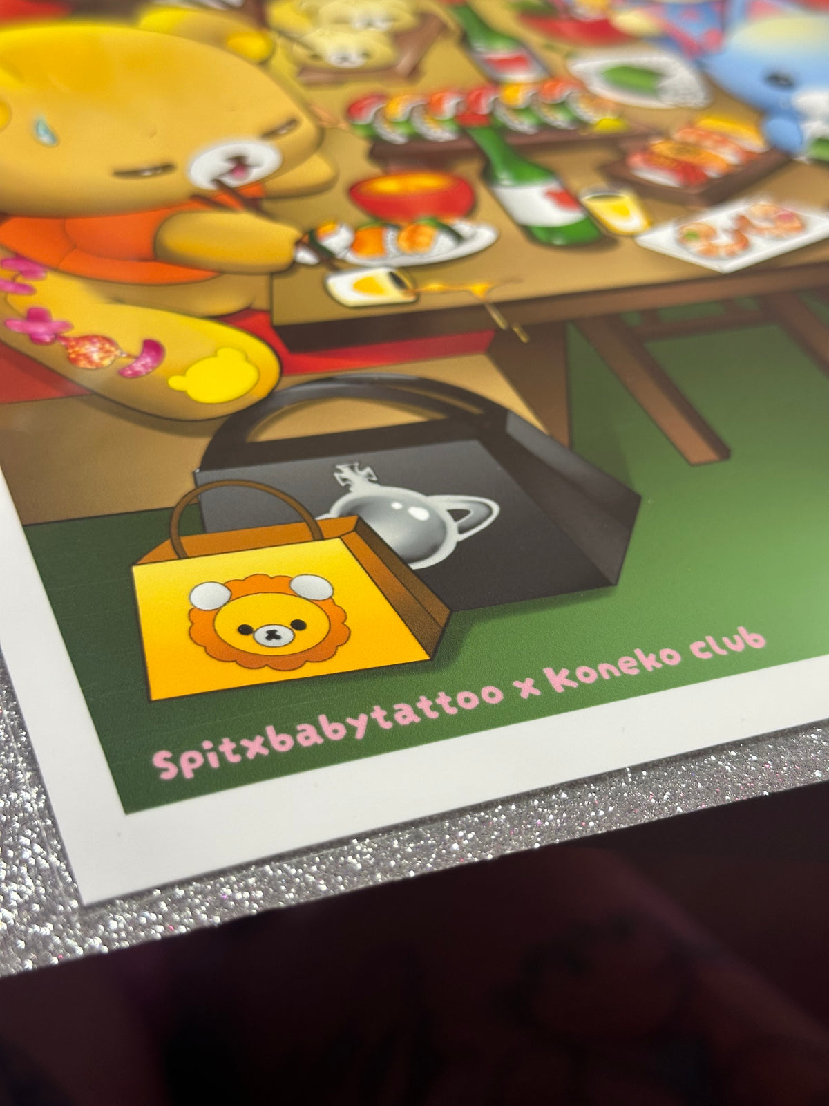 Kuma Sushi Shop Print