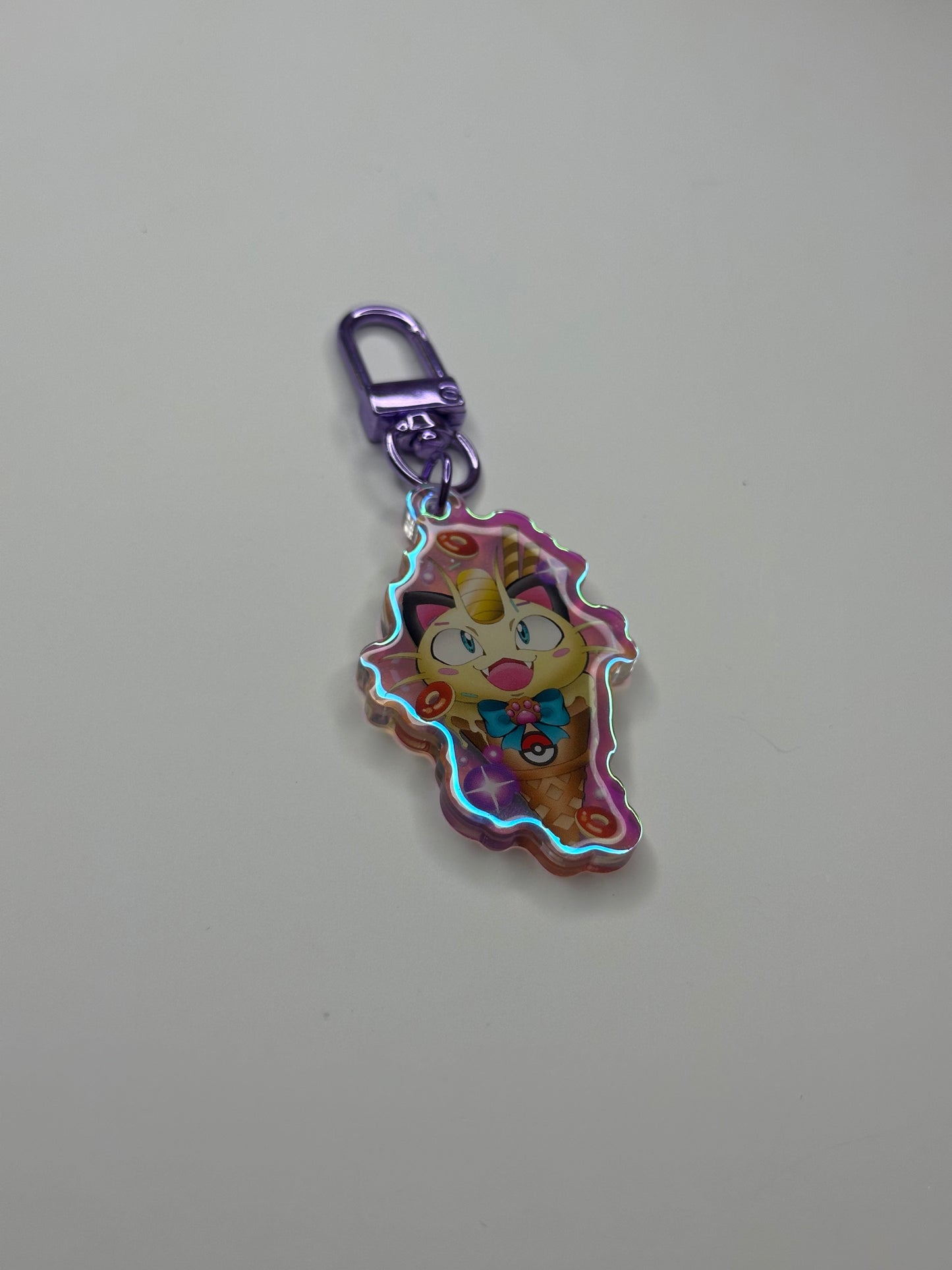 Meowth Cream Cone Keychain