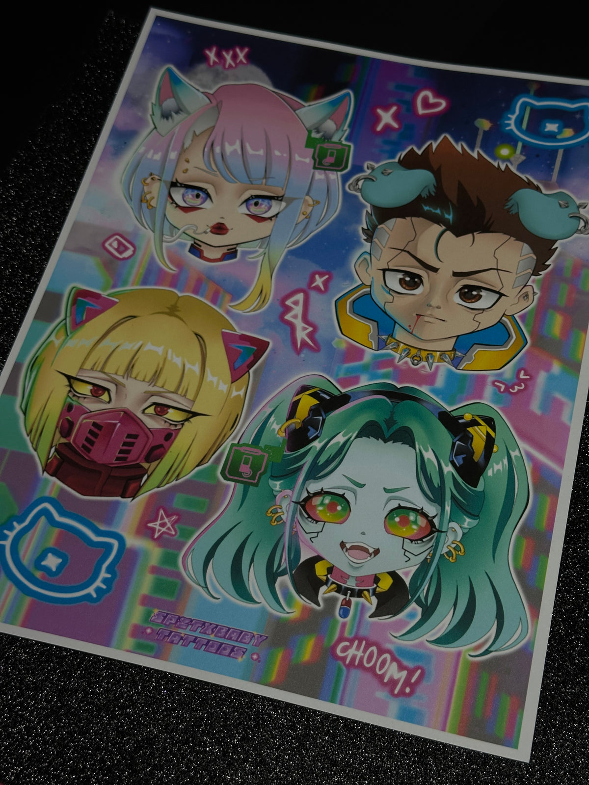 Large Cyber Punk Print