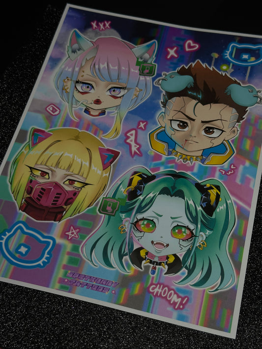 Large Cyber Punk Print
