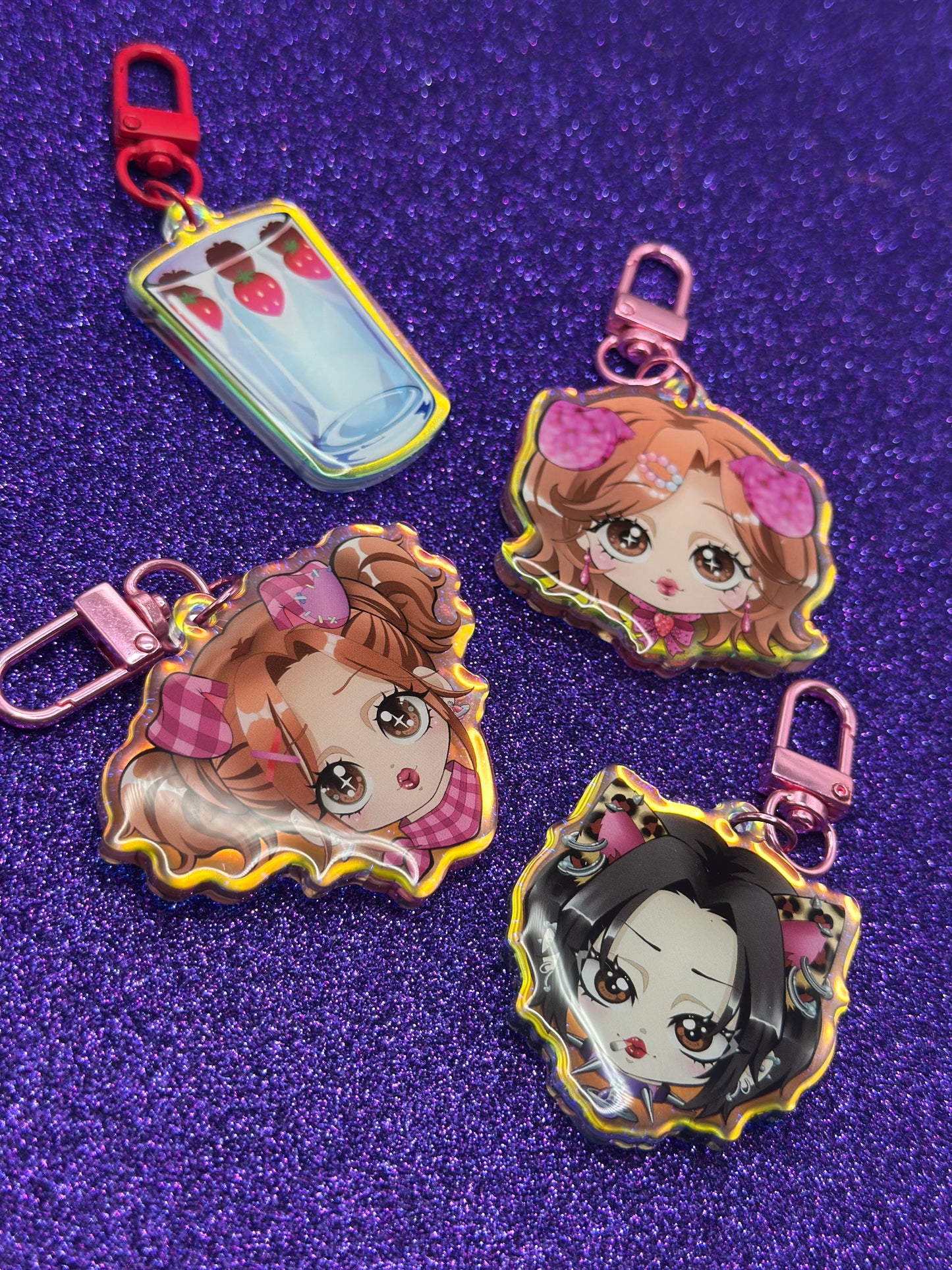 Hachi Pup Pigtails Keychain