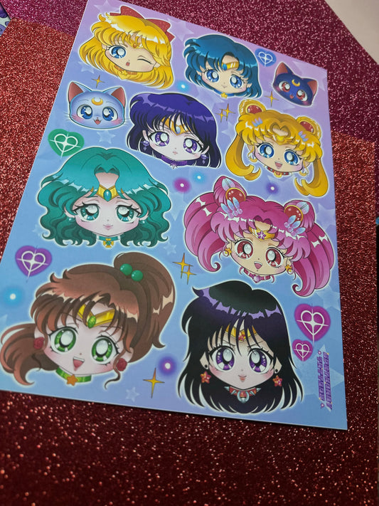 Sailor Scouts and friends Print