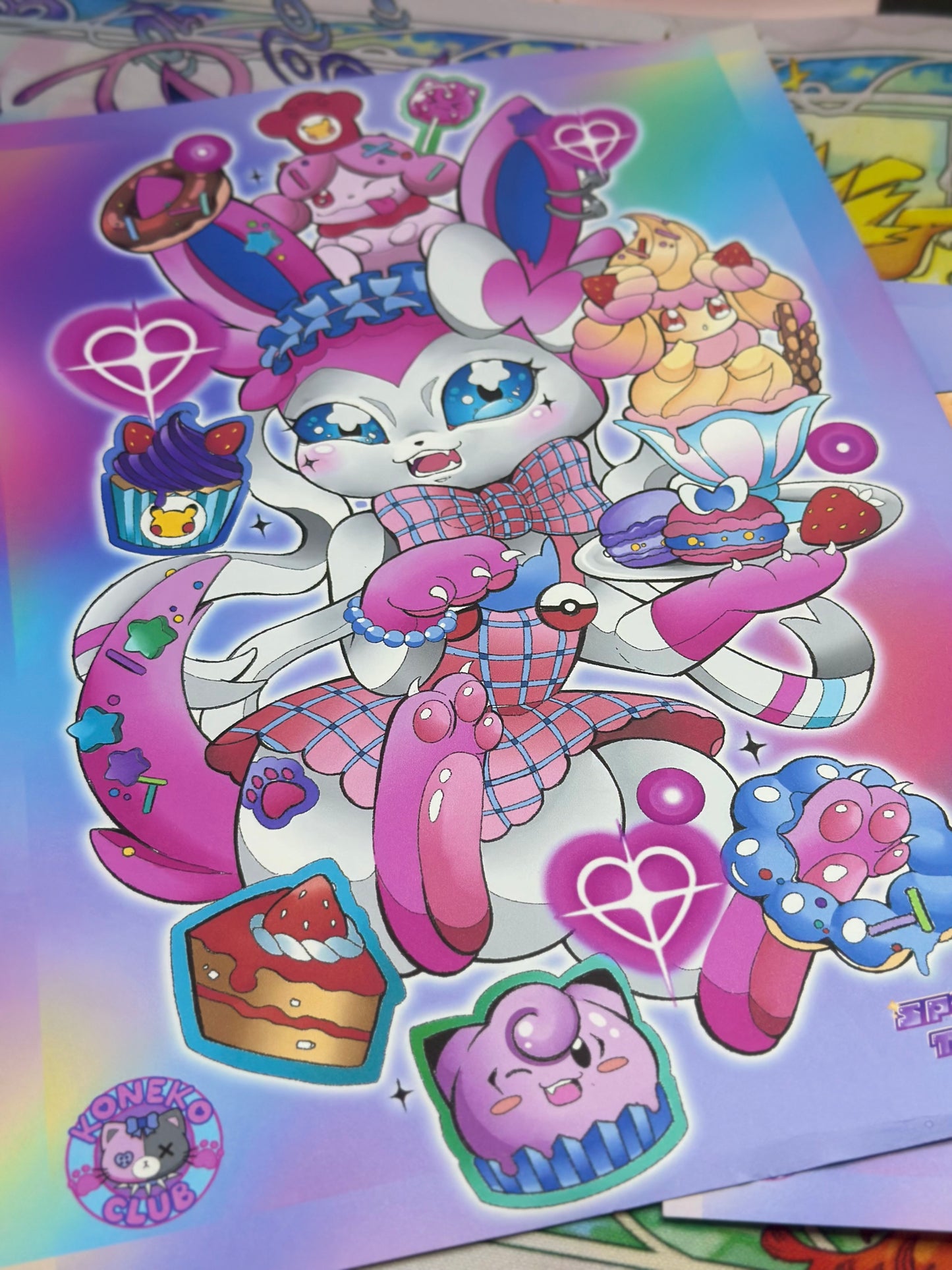 PokeCafe Sylvee Maid Print
