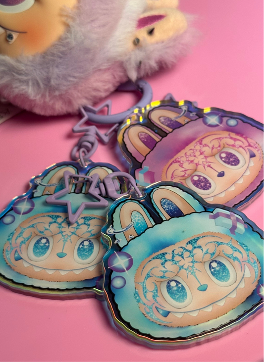 Holographic Big into Synergy Keychain