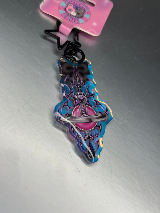 Vivi Bow Charm Tribal Keychain