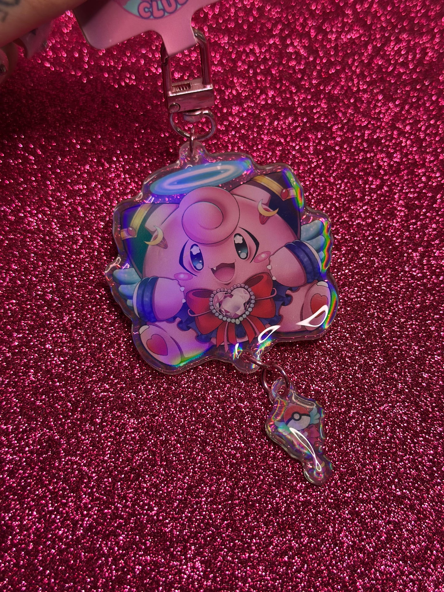 Moon Fairy Rainbow Keychain