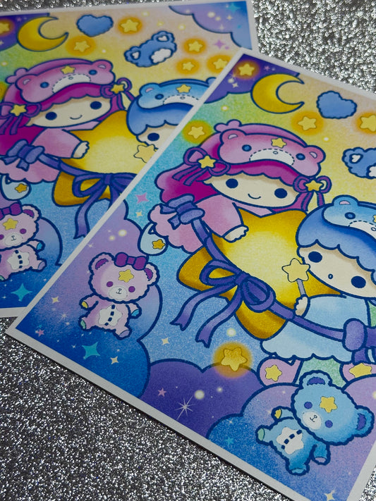 Kiki and Lala Bear Print