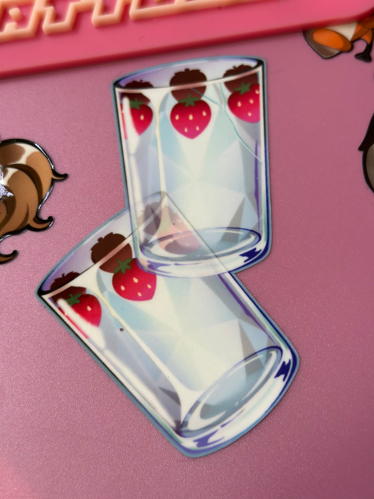 Little Red Strawberry Cup Sticker