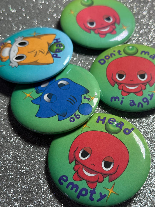 Sonic Chao Babies Pin Badges