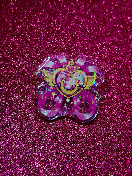 Sparkle Moon Compact Pin