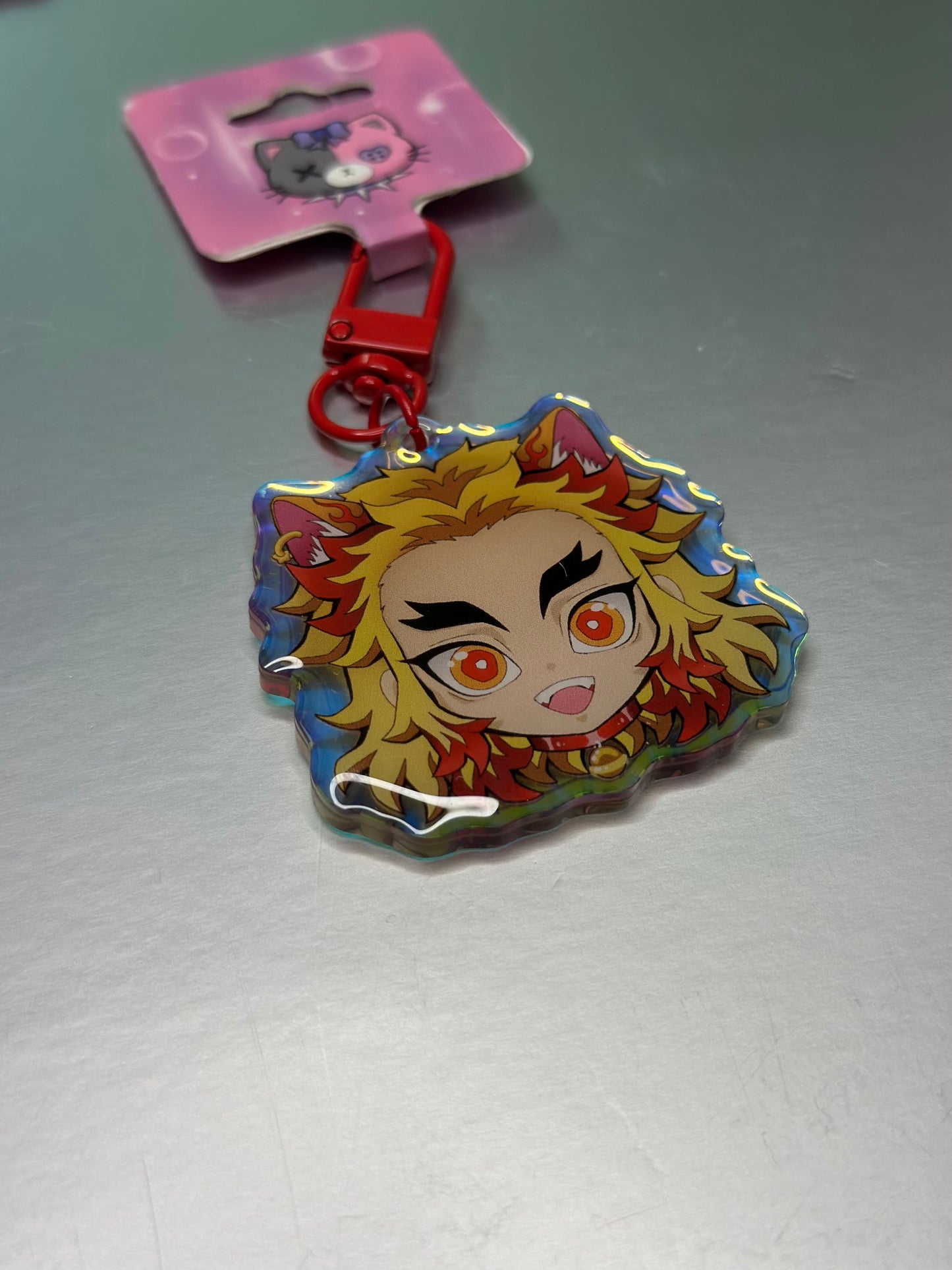 Rengoku Cat Keychain