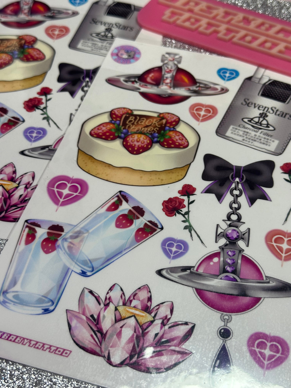 Apartment 707 Temporary Tattoo Sheet