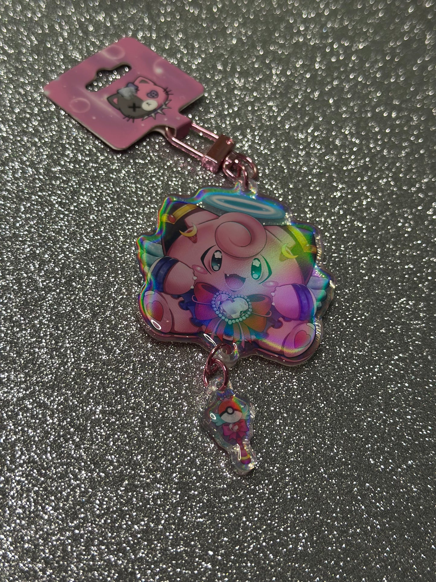 Moon Fairy Rainbow Keychain