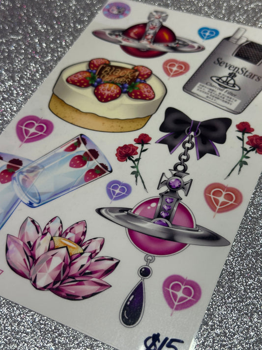 Apartment 707 Temporary Tattoo Sheet