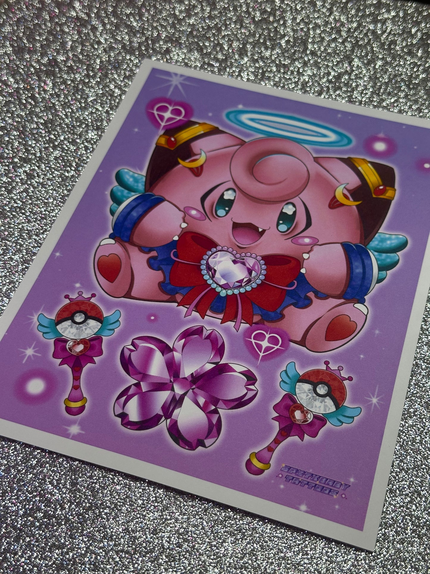 Moon Fairy Rainbow Print