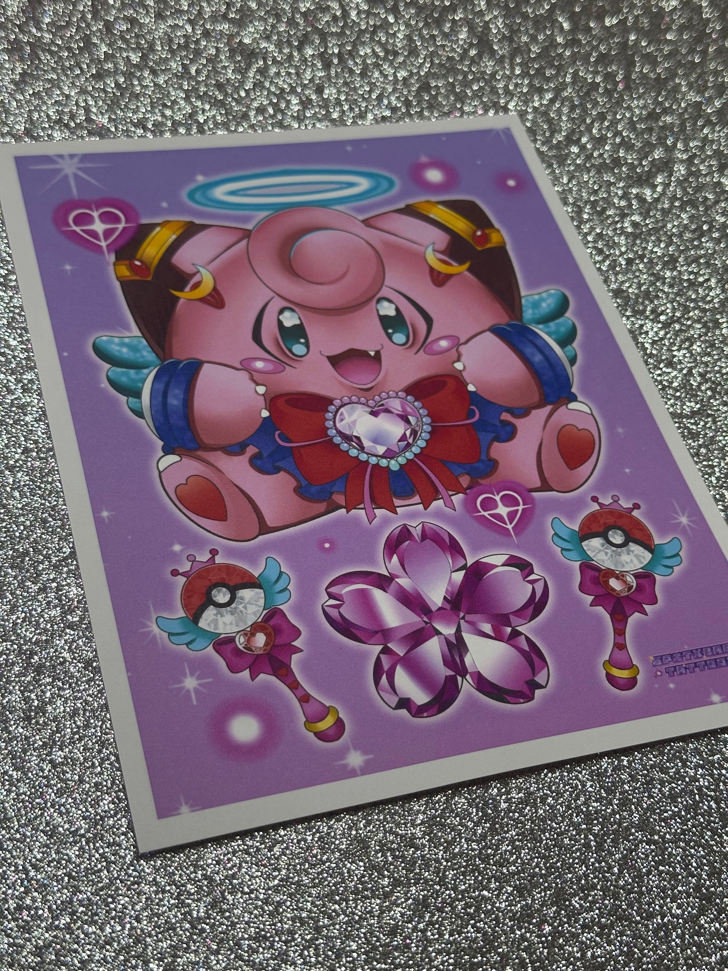 Moon Fairy Rainbow Print