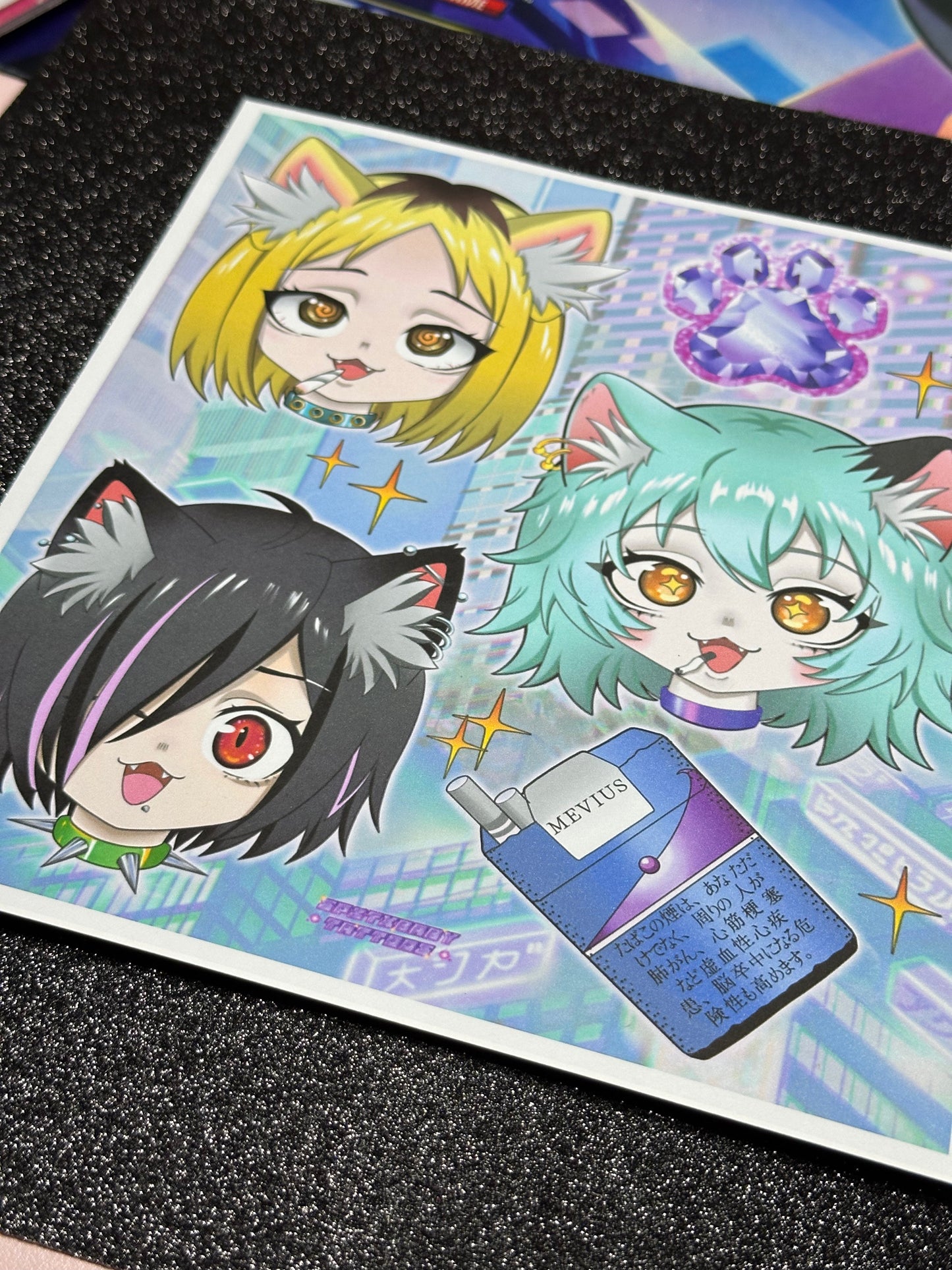 Chainsmoker Cat! Print