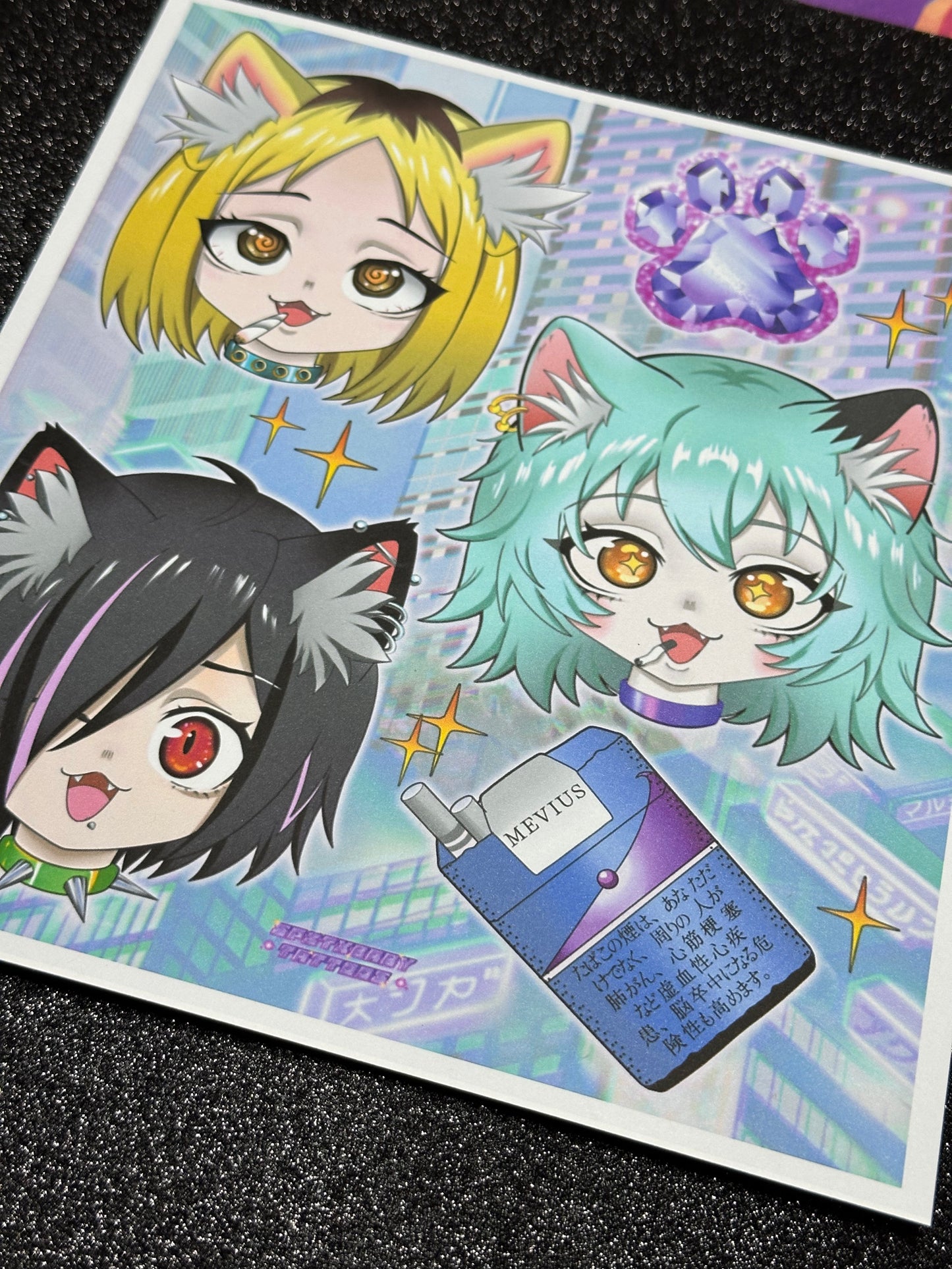 Chainsmoker Cat! Print
