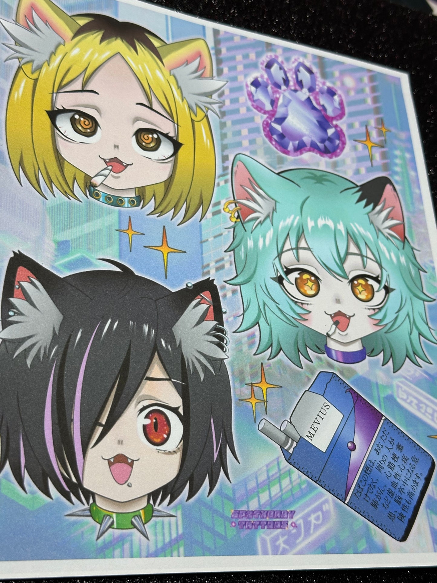 Chainsmoker Cat! Print