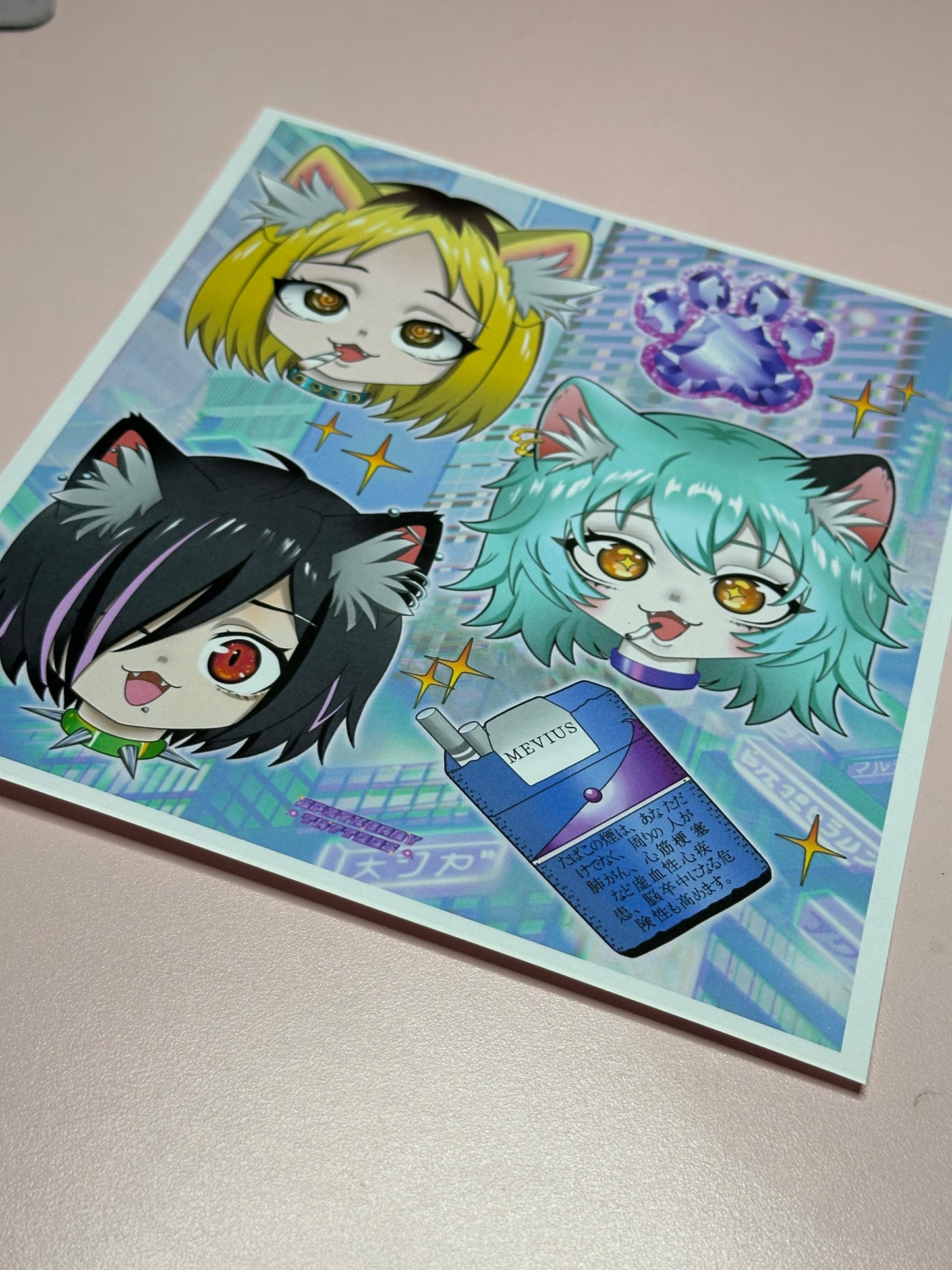 Chainsmoker Cat! Print
