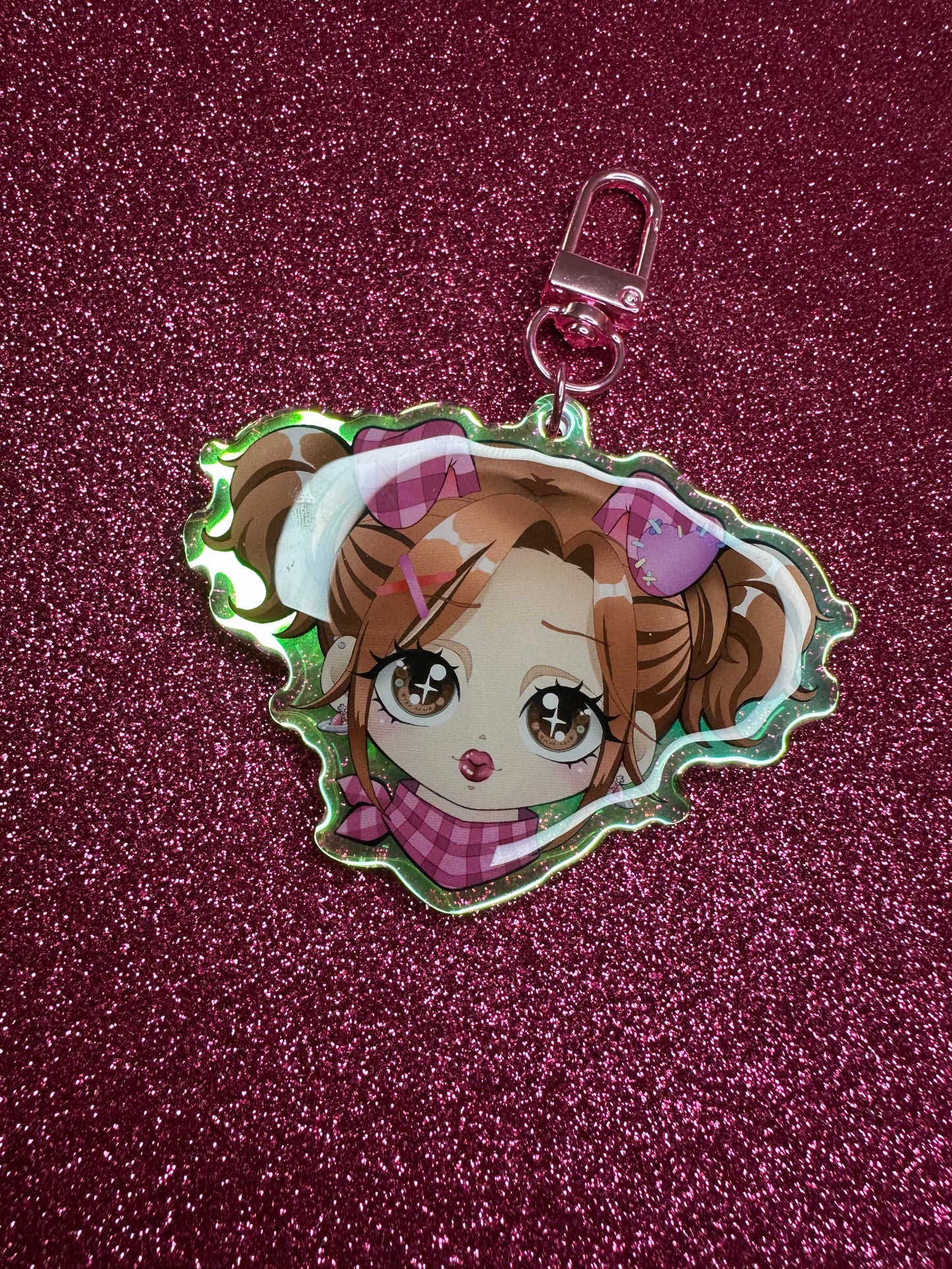 Hachi Pup Pigtails Keychain